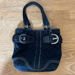 Vintage COACH Signature Black Handbag